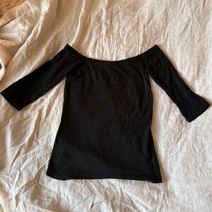 Lyla & Co Black Off-Shoulder Top